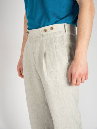 Pantalone Barber Lino - Grigio Chiaro