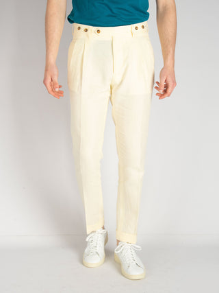 Pantalone Barber Lino - Crema