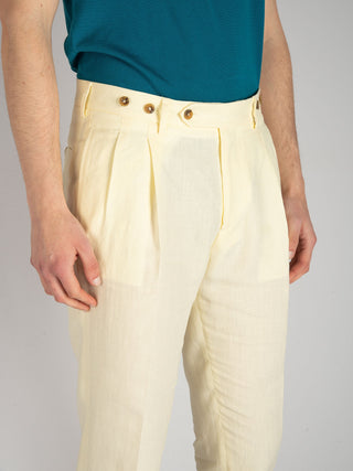 Pantalone Barber Lino - Crema