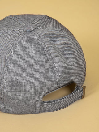 Baseball Cap Lino Operato - Grigio