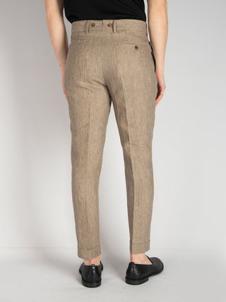 Pantalone Barber Lino - Beige