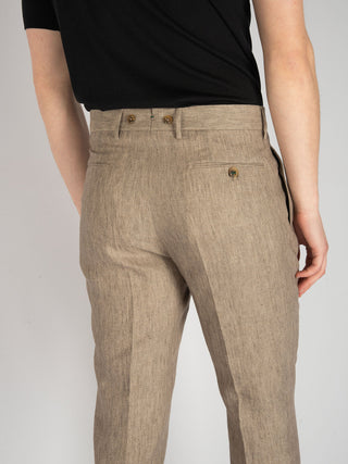 Pantalone Barber Lino - Beige