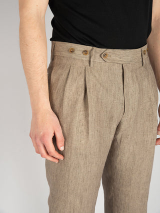 Pantalone Barber Lino - Beige