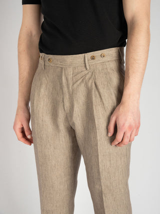 Pantalone Barber Lino - Beige