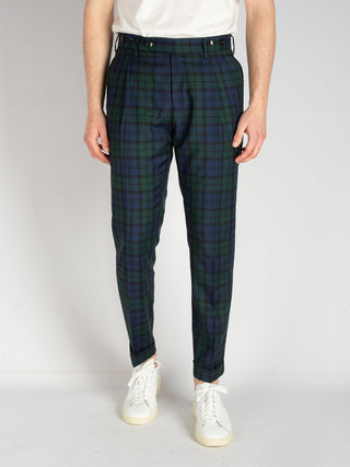 Pantalone Barber Lana - Blu Verde