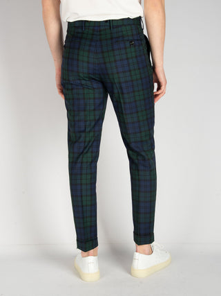 Pantalone Barber Lana - Blu Verde