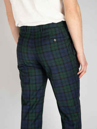 Pantalone Barber Lana - Blu Verde