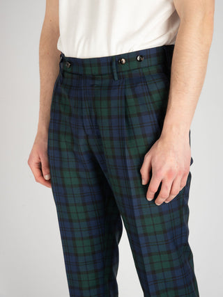 Pantalone Barber Lana - Blu Verde