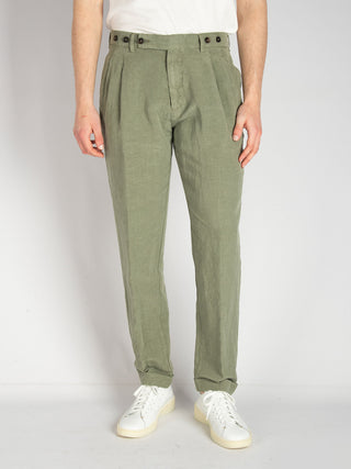 Pantalone Barber Lyocell Lino - Verde