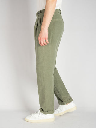 Pantalone Barber Lyocell Lino - Verde