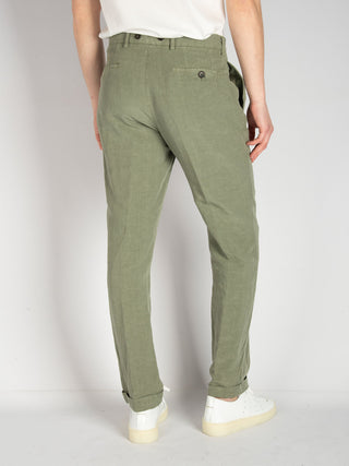 Pantalone Barber Lyocell Lino - Verde