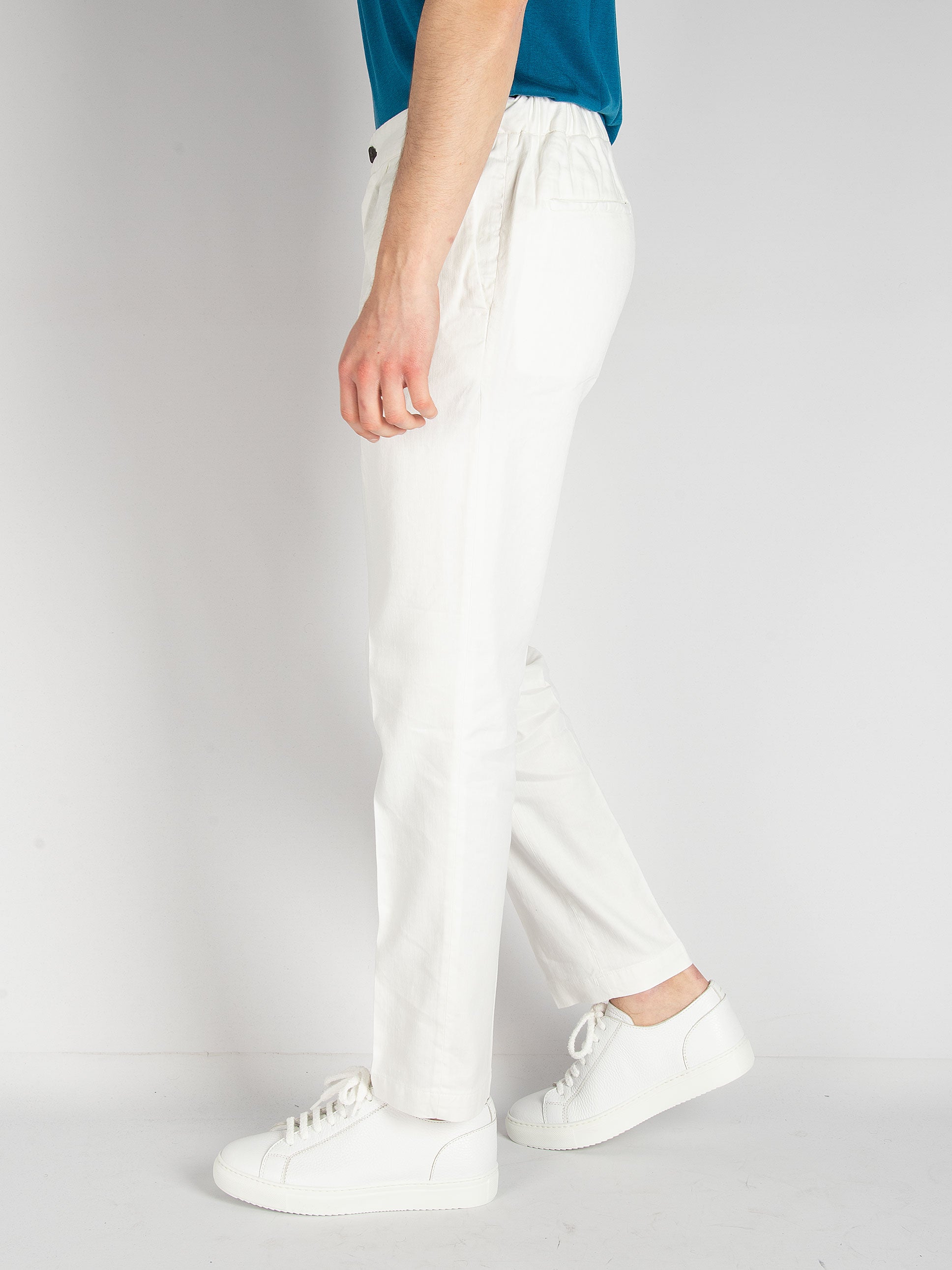 Pantalone DVR14 Cotone Llino - Bianco