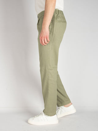 Pantalone DVR14 Cotone Lino - Verde Salvia