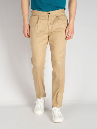 Pantalone DVR14 Cotone Lino - Beige