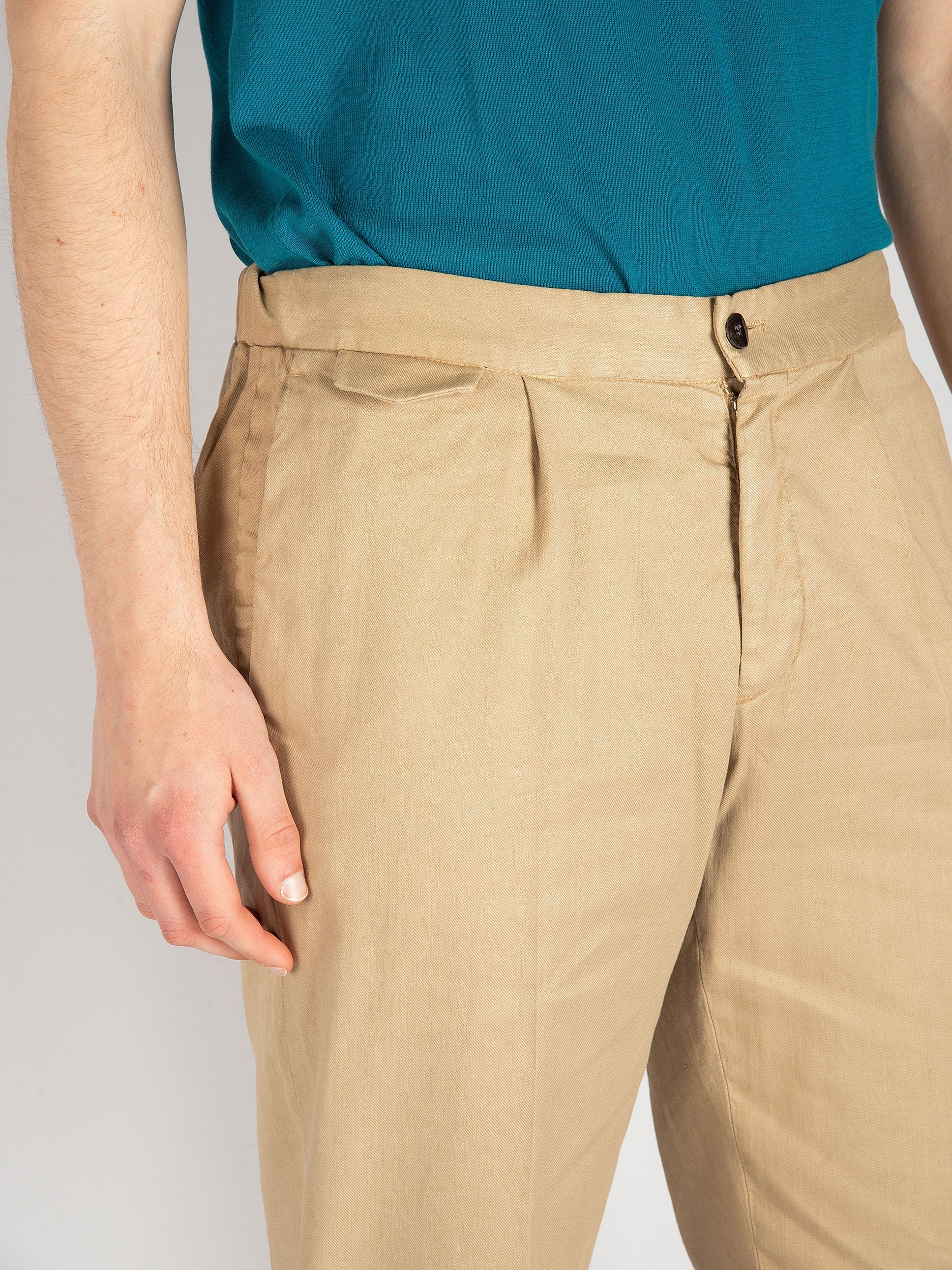 Pantalone DVR14 Cotone Lino - Beige