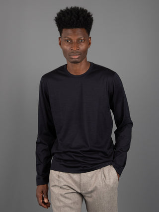 T-Shirt Merinos - Blu Notte