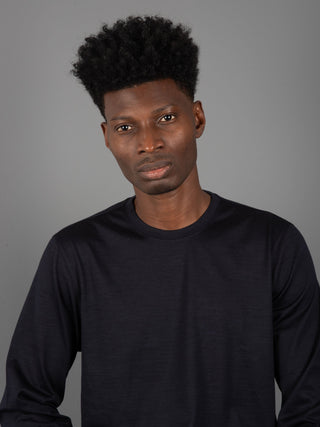 T-Shirt Merinos - Blu Notte