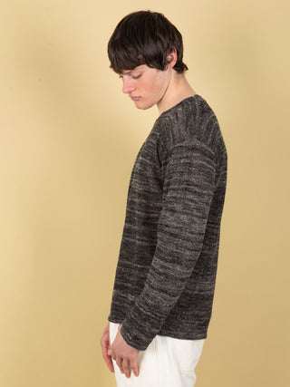 Maglia Punto Mosso Mouliné - Moro