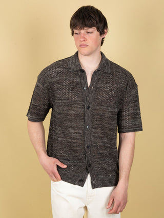 Camicia Punto Texture Mouliné - Moro