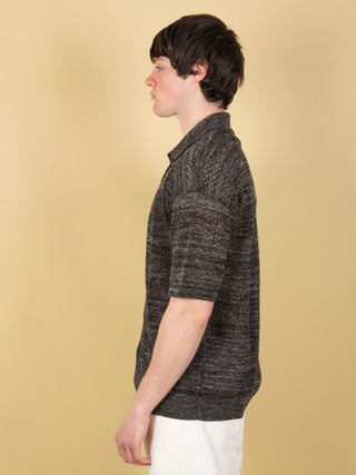 Camicia Punto Texture Mouliné - Moro