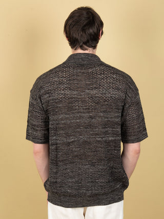 Camicia Punto Texture Mouliné - Moro