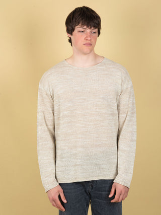 Maglia Punto Mosso Mouliné - Sabbia