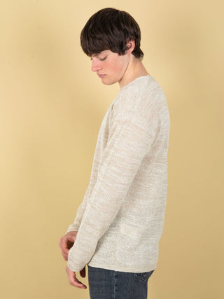 Maglia Punto Mosso Mouliné - Sabbia