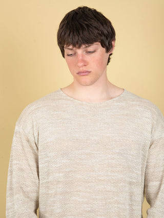 Maglia Punto Mosso Mouliné - Sabbia