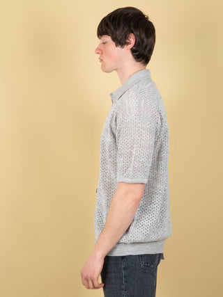 Camicia Punto Texture Mouliné - Grigio