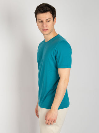 T-shirt Cotone e Modal - Petrolio