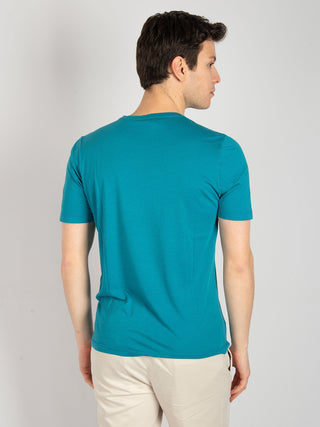 T-shirt Cotone e Modal - Petrolio