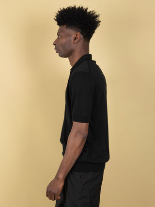 Polo con Zip - Nero