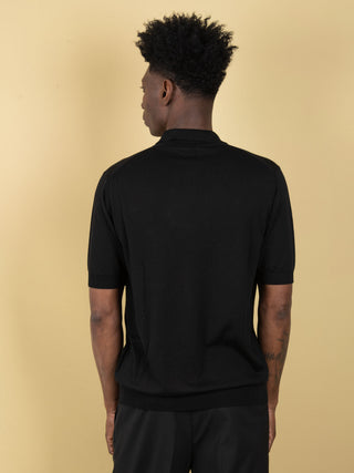 Polo con Zip - Nero