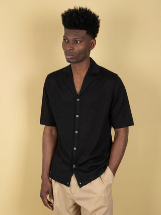 Camicia in Lino - Nero