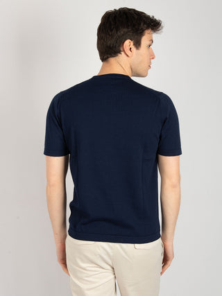 Maglia in Filo Di Cotone - Blu Navy