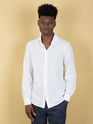 Camicia in Piqué - Bianco