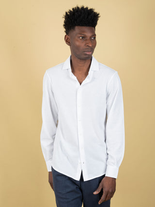 Camicia in Piqué - Bianco