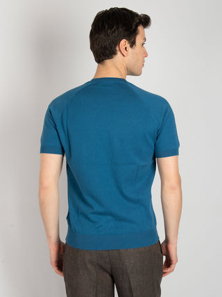 Maglia Raglan in Cotone - Azzurro