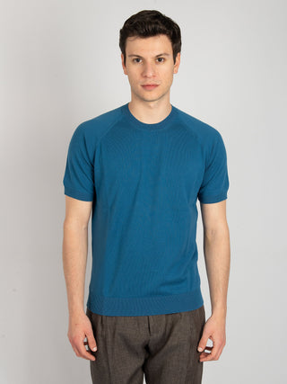 Maglia Raglan in Cotone - Azzurro