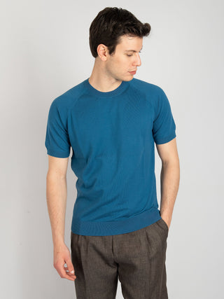 Maglia Raglan in Cotone - Azzurro