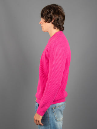 Maglia a Coste - Fucsia