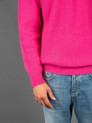 Maglia a Coste - Fucsia