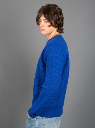 Maglia a Coste - Blu Royal