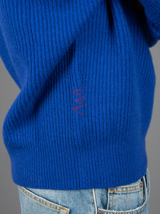 Maglia a Coste - Blu Royal