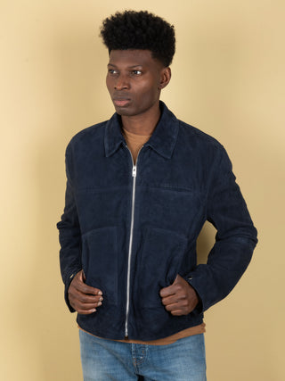 Giacca in Suede - Blu