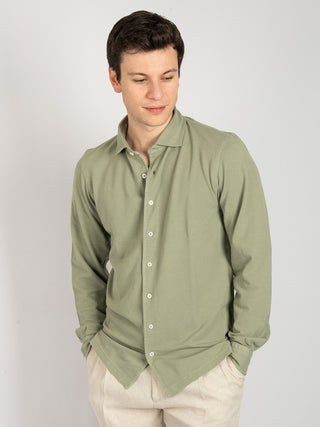 Camicia in Piquet Vintage - Salvia