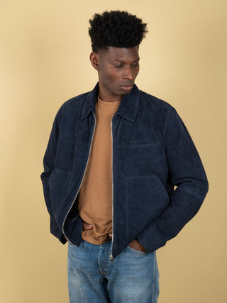 Giacca in Suede - Blu