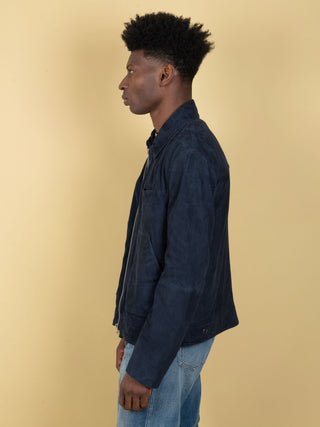 Giacca in Suede - Blu