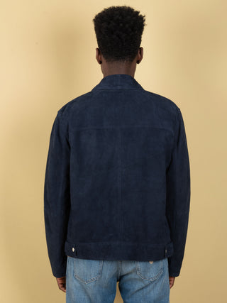Giacca in Suede - Blu