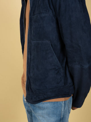 Giacca in Suede - Blu